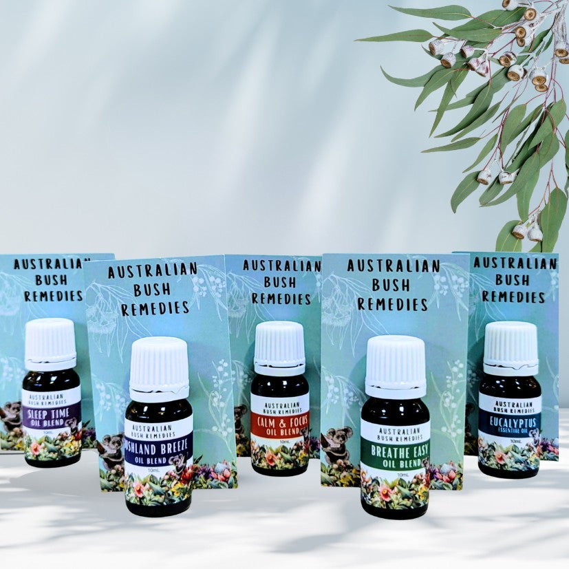 Australian Native Essential Oil Blends 5 Pack + Free Flame Diffuser
