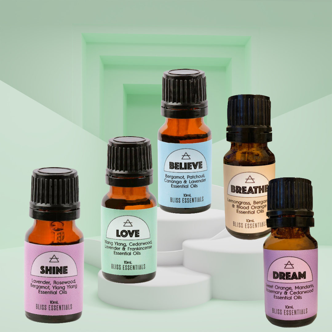 Essential Oil Blends 5 Pack + Free Flame Diffuser