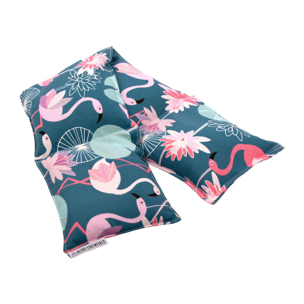 Neck & Shoulder Wrap Around Heat Pack - Flamingos - BlissEssentials_au